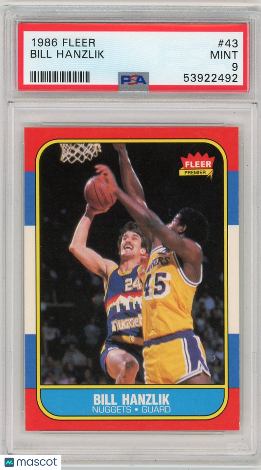 1986 Fleer Bill Hanzlik #43 PSA 9