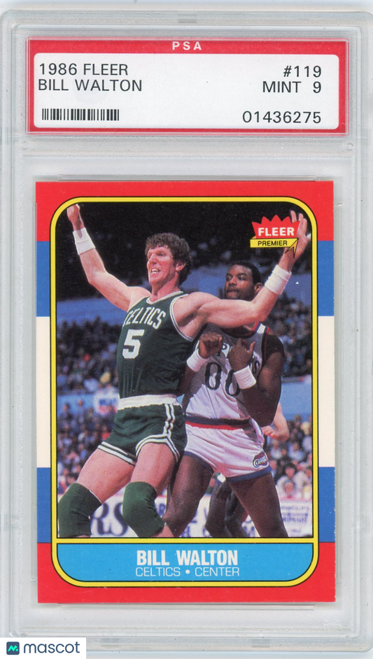 1986 Fleer Bill Walton #119 PSA 9