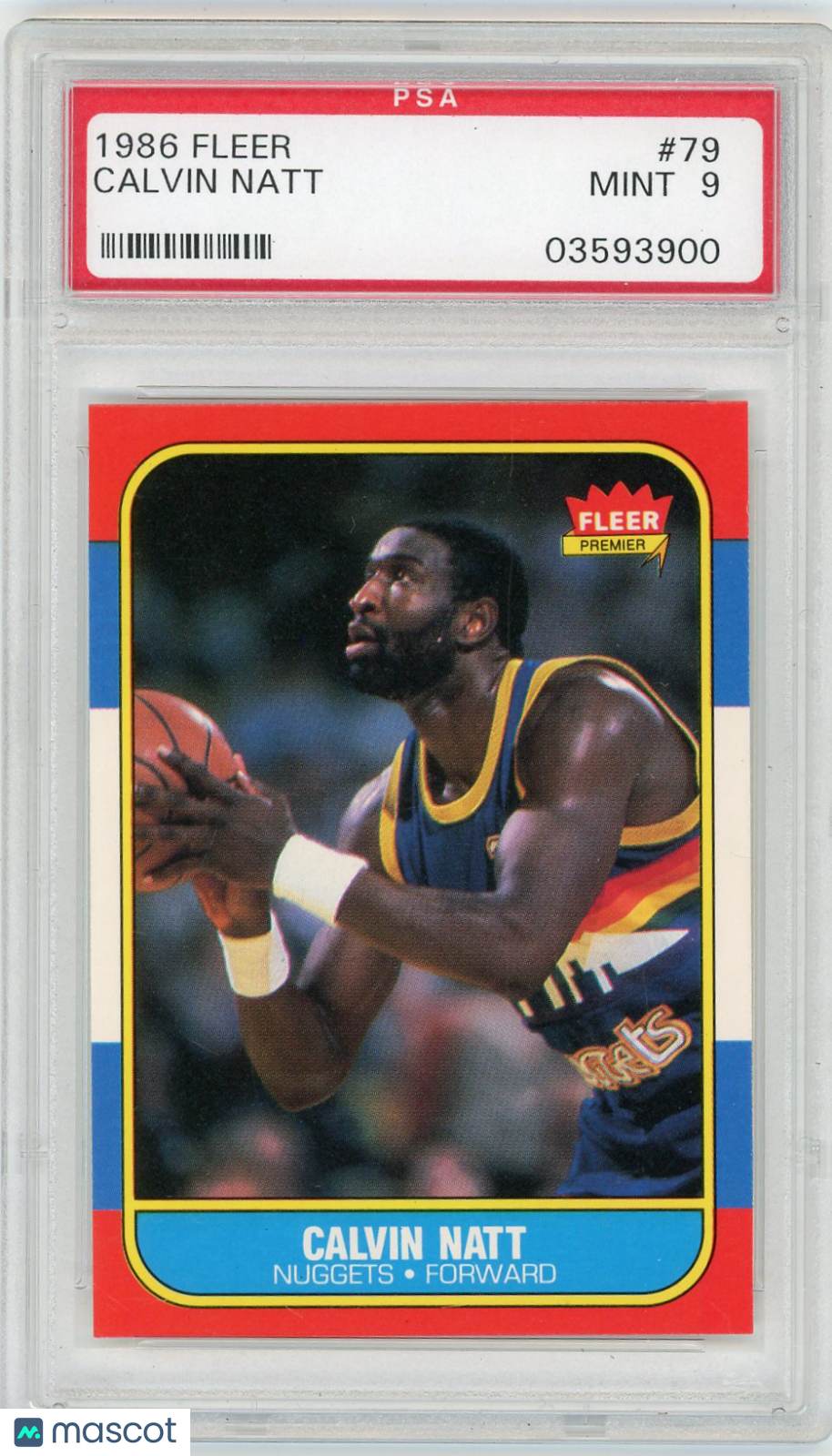 1986 Fleer Calvin Natt #79 PSA 9