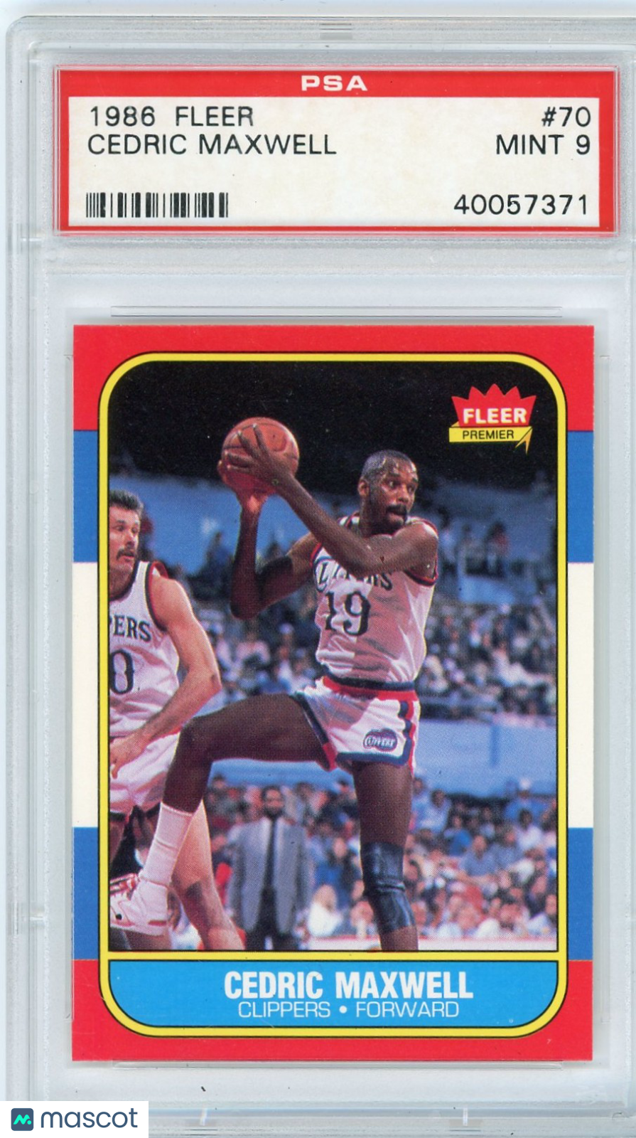 1986 Fleer Cedric Maxwell #70 PSA 9