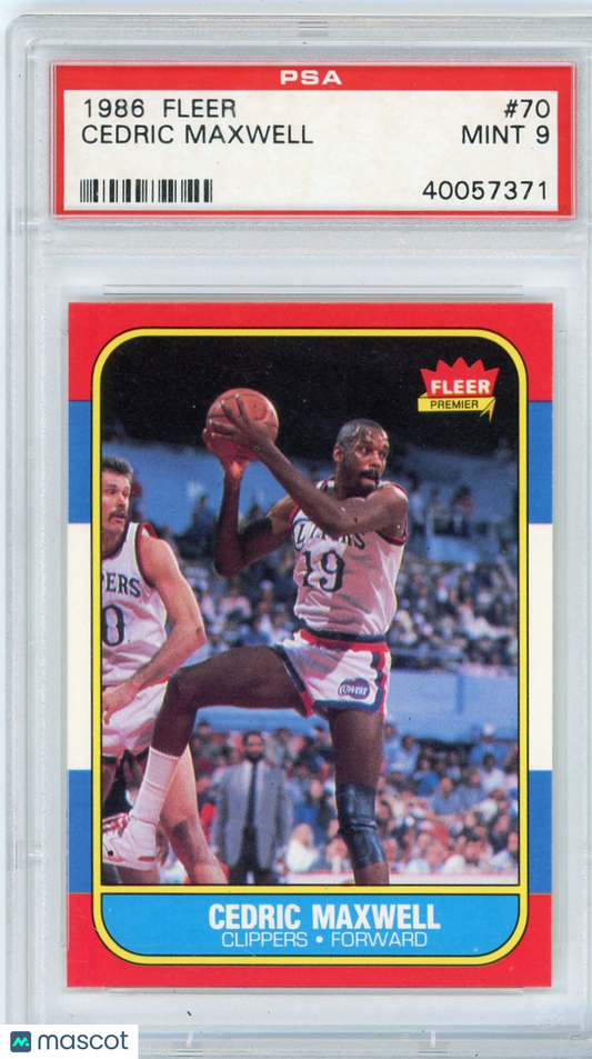 1986 Fleer Cedric Maxwell #70 PSA 9