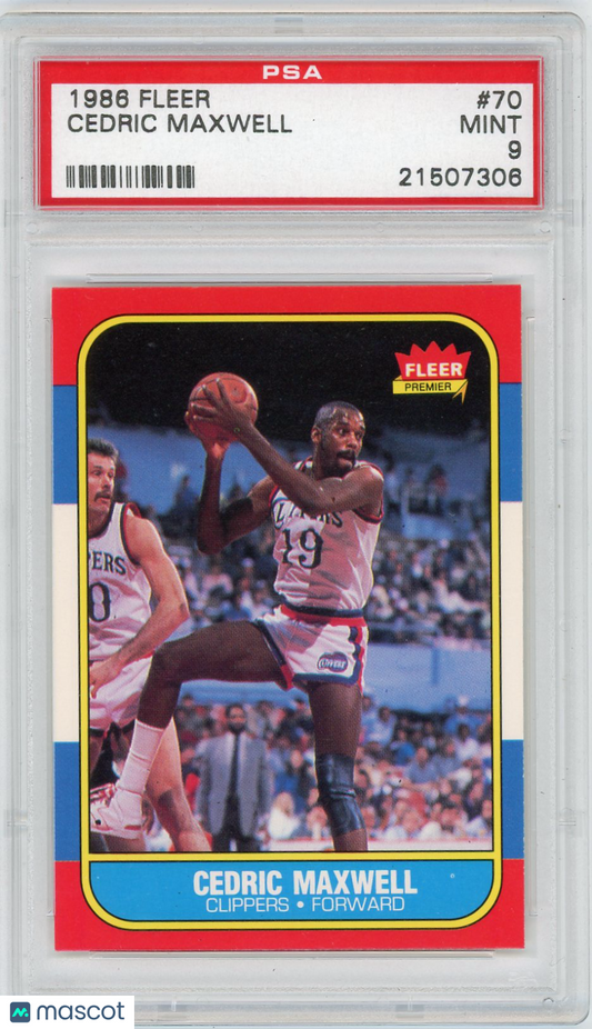 1986 Fleer Cedric Maxwell #70 PSA 9