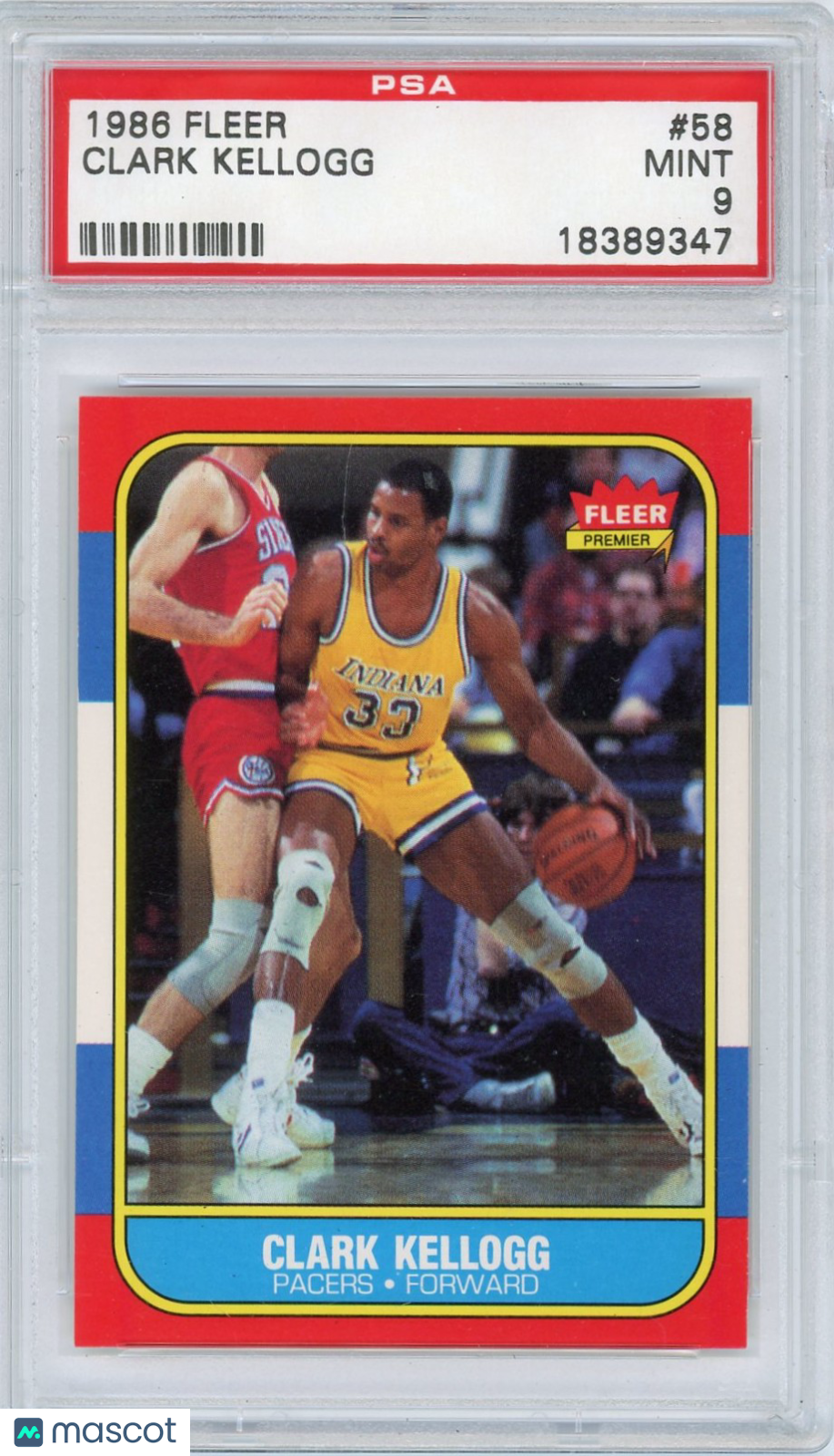1986 Fleer Clark Kellogg #58 PSA 9