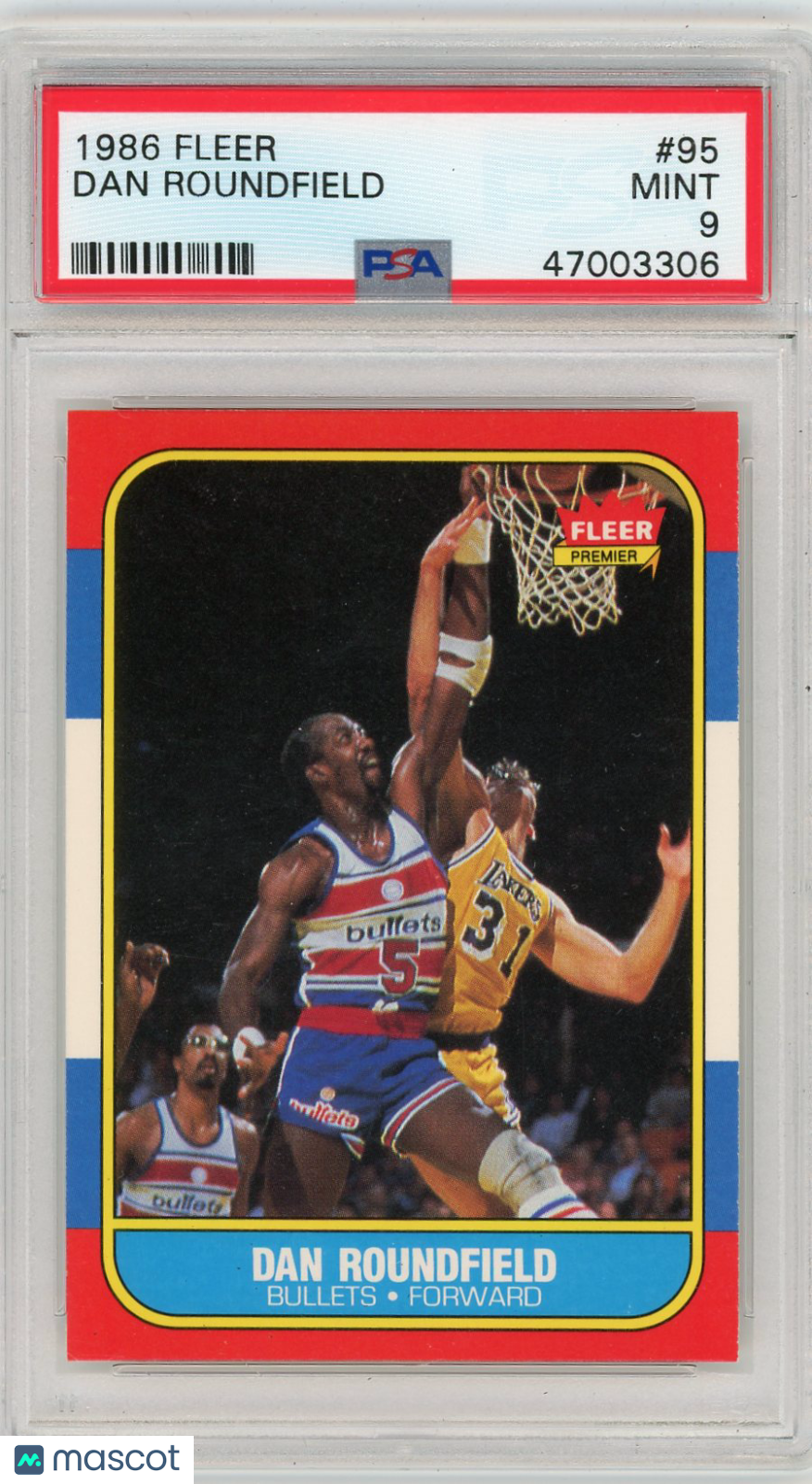 1986 Fleer Dan Roundfield #95 PSA 9