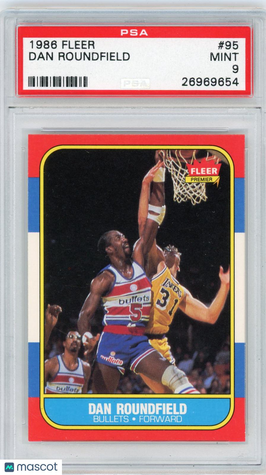 1986 Fleer Dan Roundfield #95 PSA 9