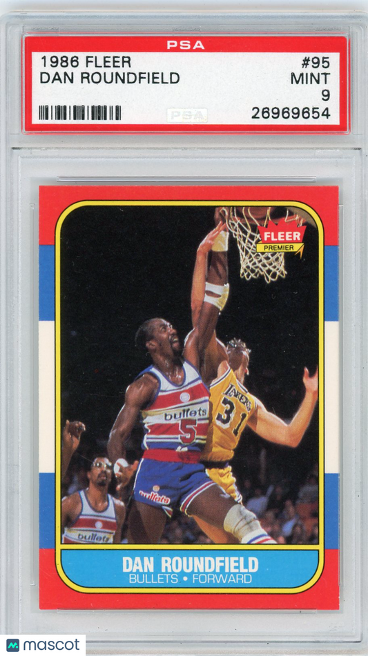 1986 Fleer Dan Roundfield #95 PSA 9
