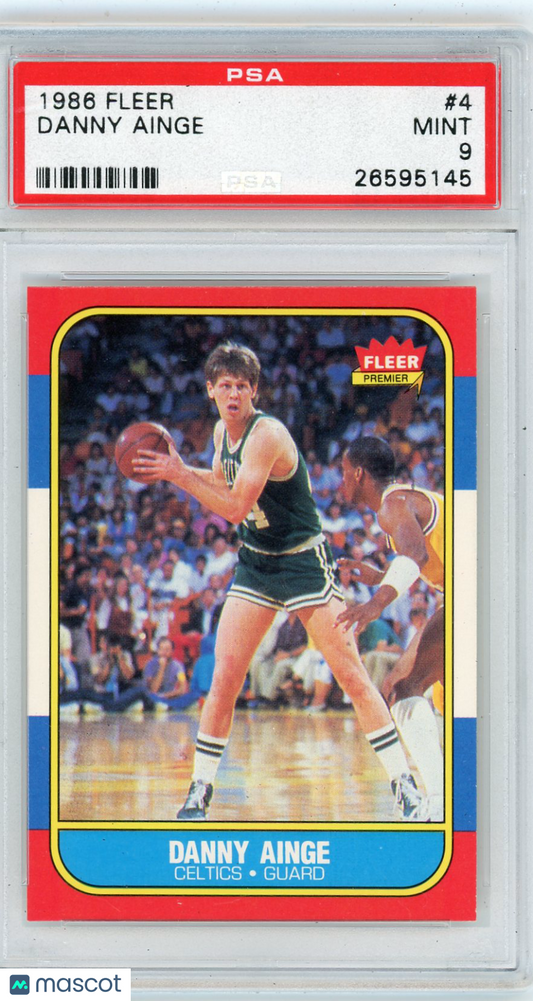 1986 Fleer Danny Ainge #4 PSA 9