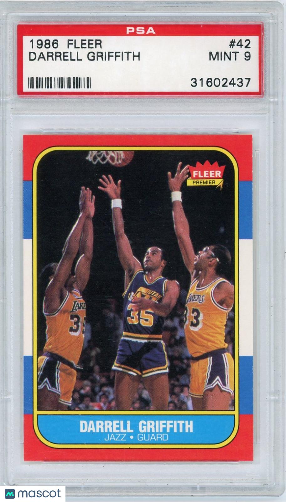 1986 Fleer Darrell Griffith #42 PSA 9