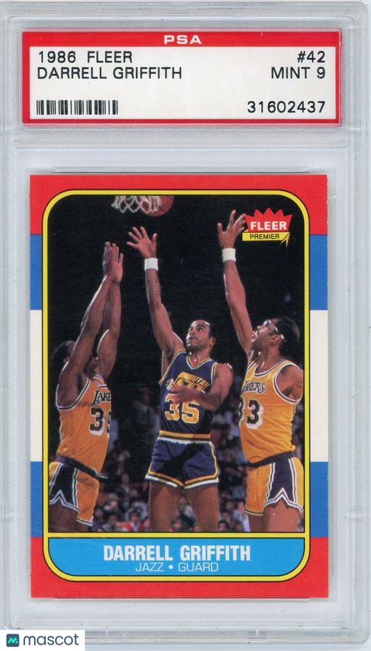 1986 Fleer Darrell Griffith #42 PSA 9