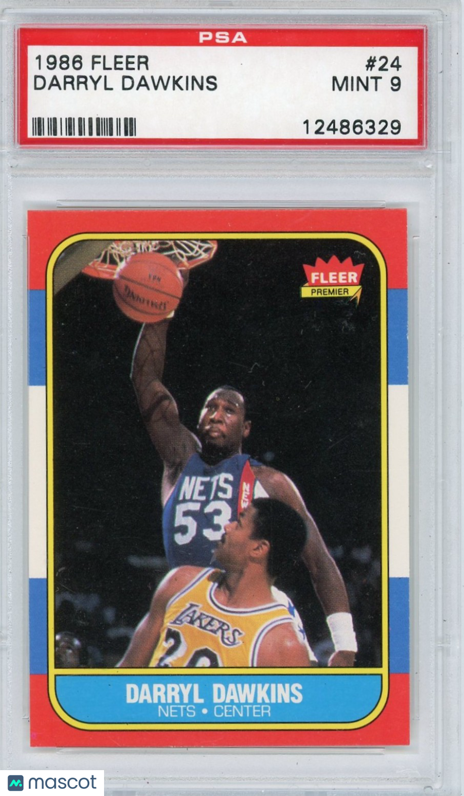 1986 Fleer Darryl Dawkins #24 PSA 9