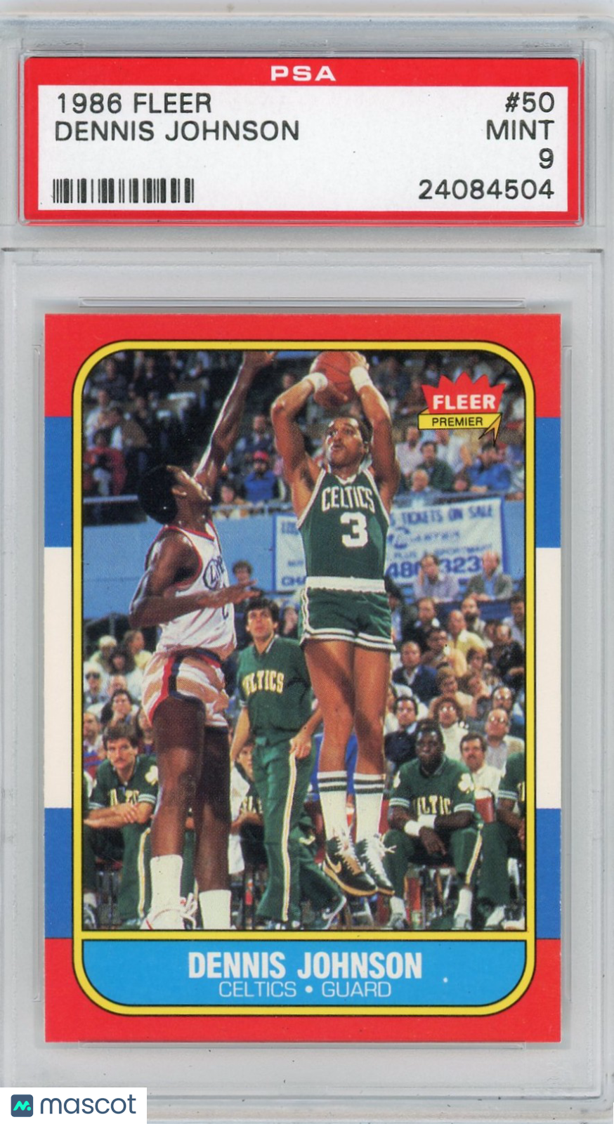 1986 Fleer Dennis Johnson #50 PSA 9