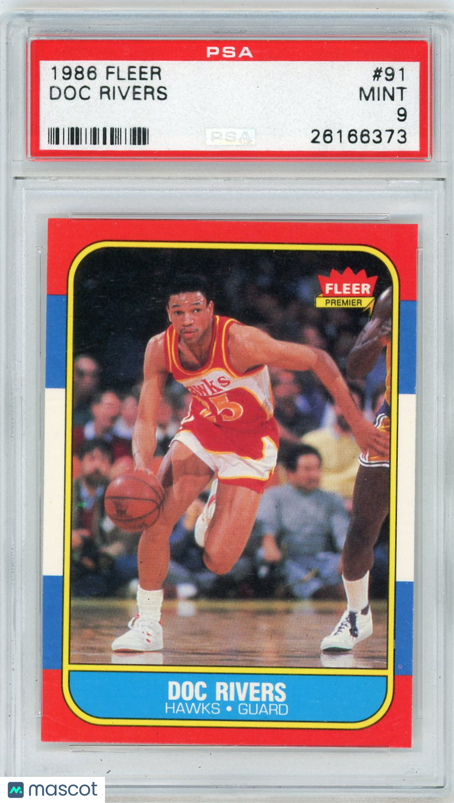 1986 Fleer Doc Rivers #91 PSA 9
