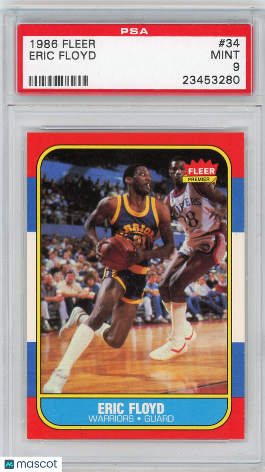 1986 Fleer Eric Floyd #34 PSA 9