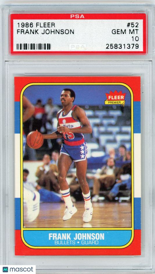 1986 Fleer Frank Johnson #52 PSA 10