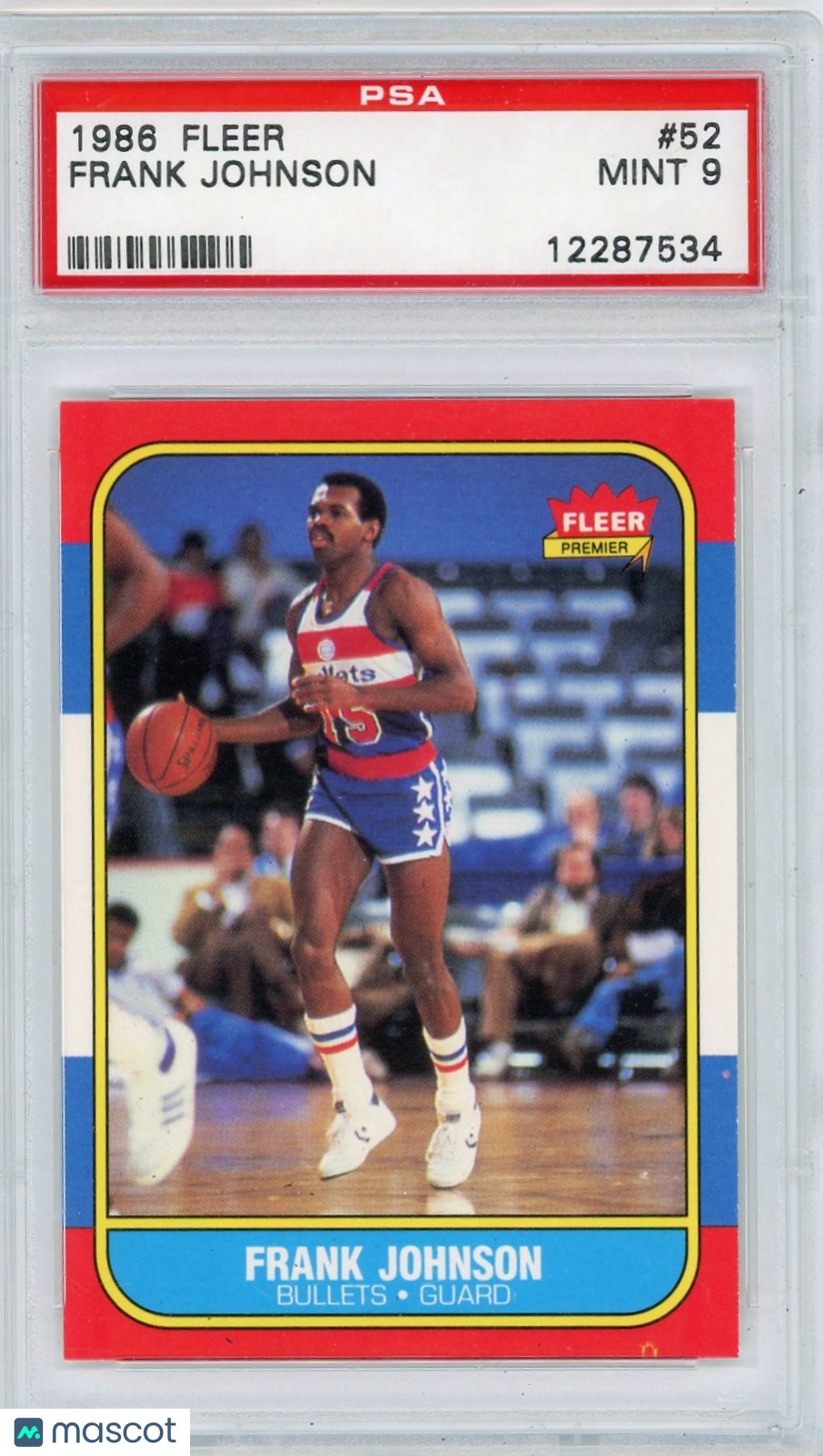 1986 Fleer Frank Johnson #52 PSA 9