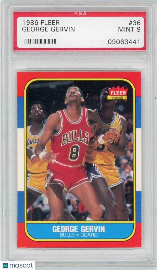 1986 Fleer George Gervin #36 PSA 9