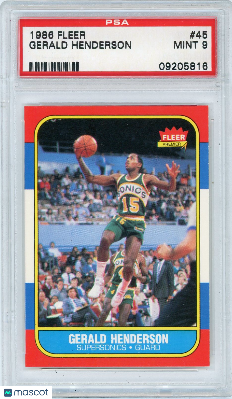 1986 Fleer Gerald Henderson #45 PSA 9