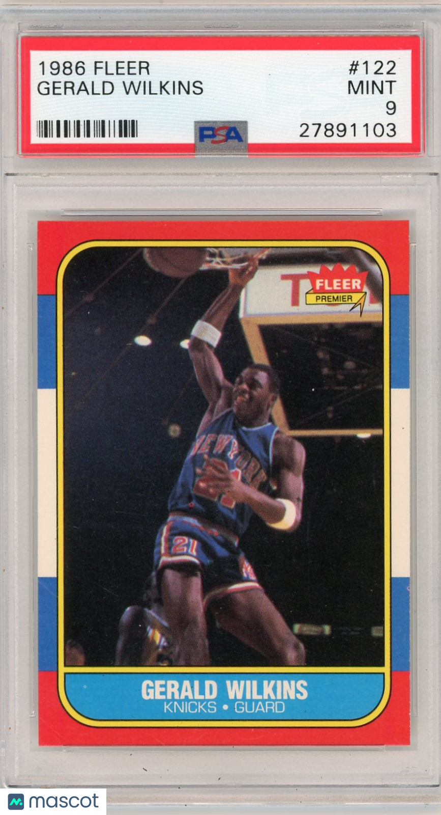 1986 Fleer Gerald Wilkins #122 PSA 9