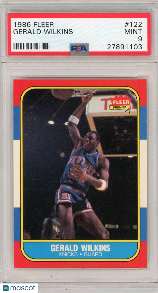 1986 Fleer Gerald Wilkins #122 PSA 9