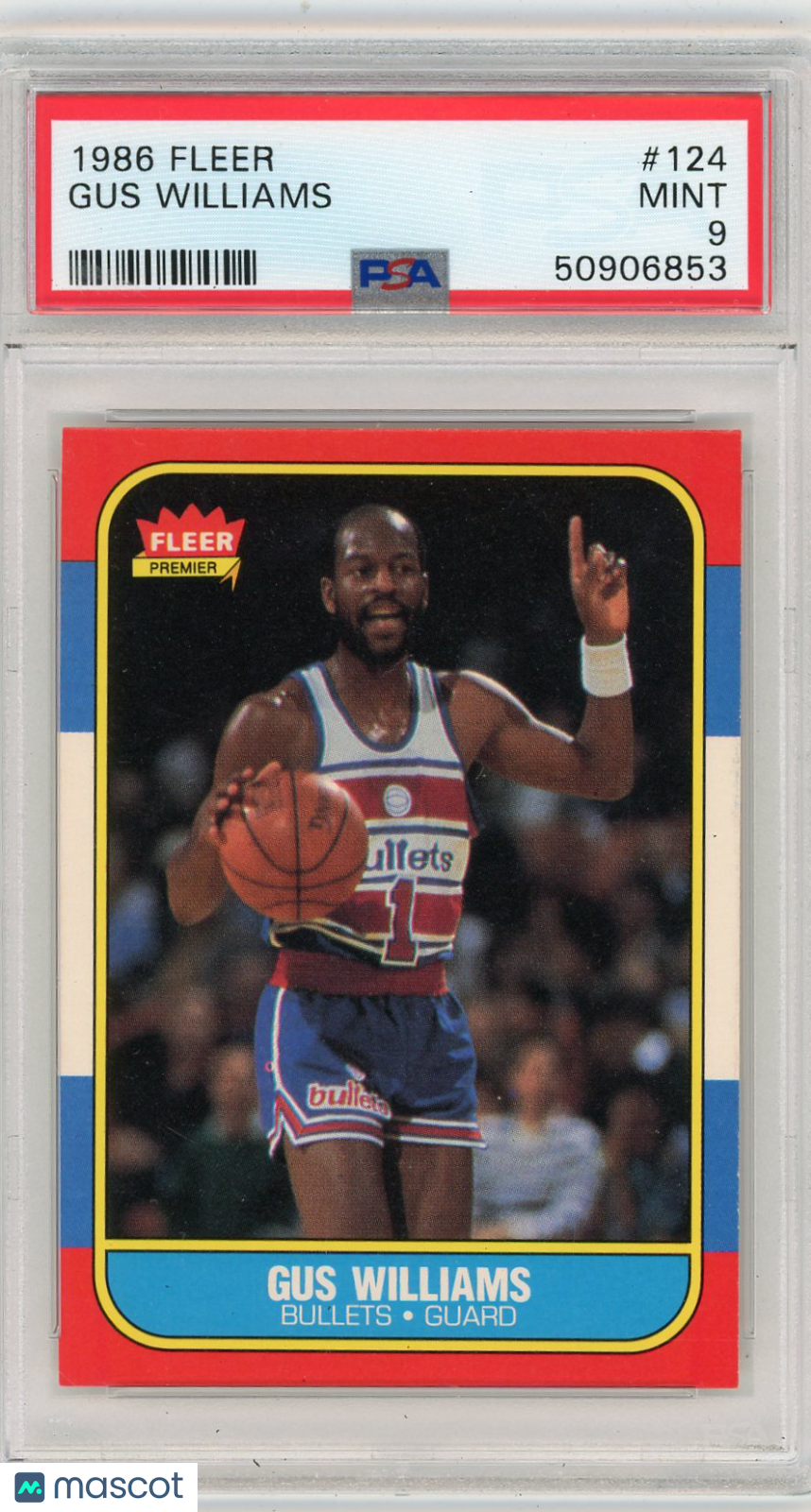 1986 Fleer Gus Williams #124 PSA 9