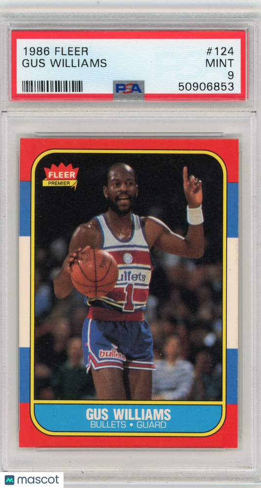 1986 Fleer Gus Williams #124 PSA 9
