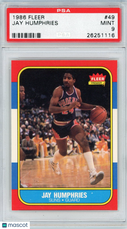 1986 Fleer Jay Humphries #49 PSA 9