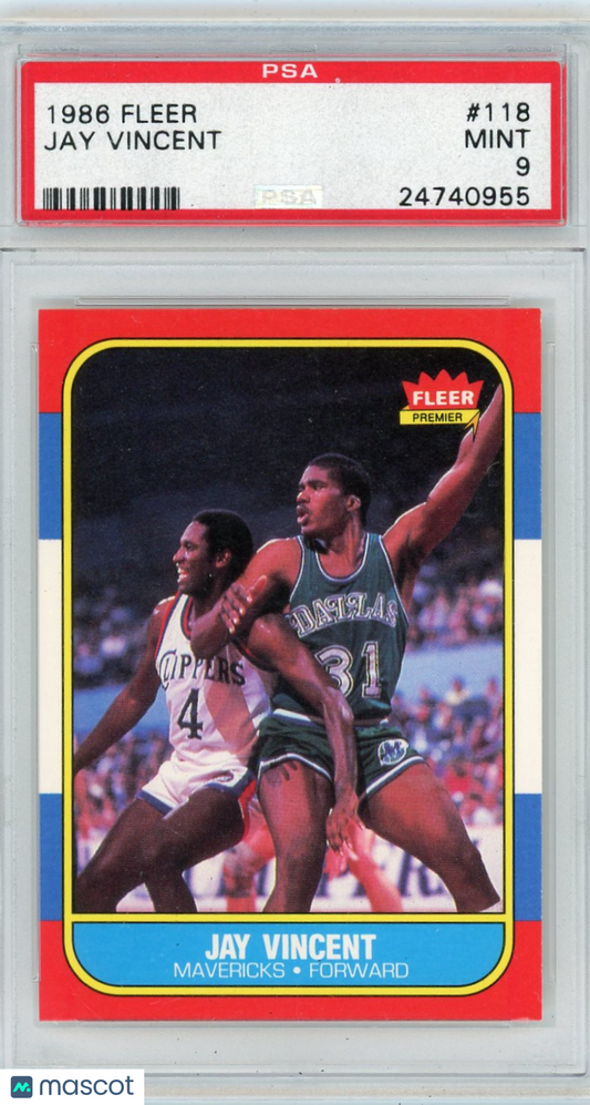 1986 Fleer Jay Vincent #118 PSA 9