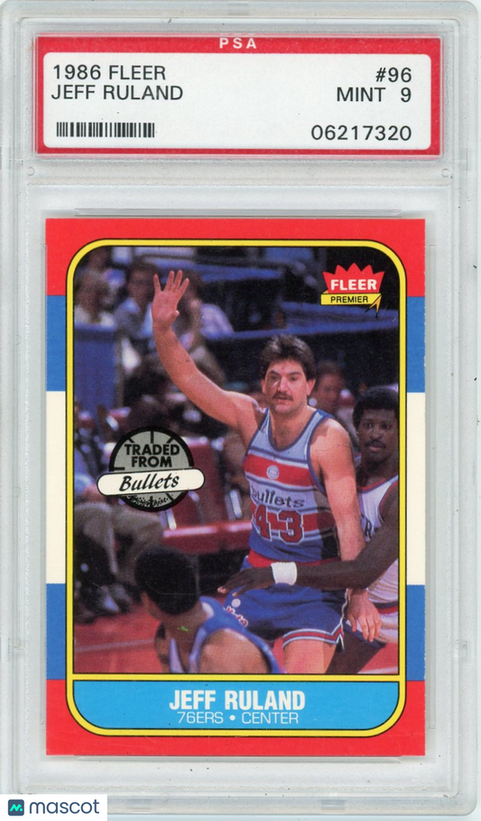 1986 Fleer Jeff Ruland #96 PSA 9