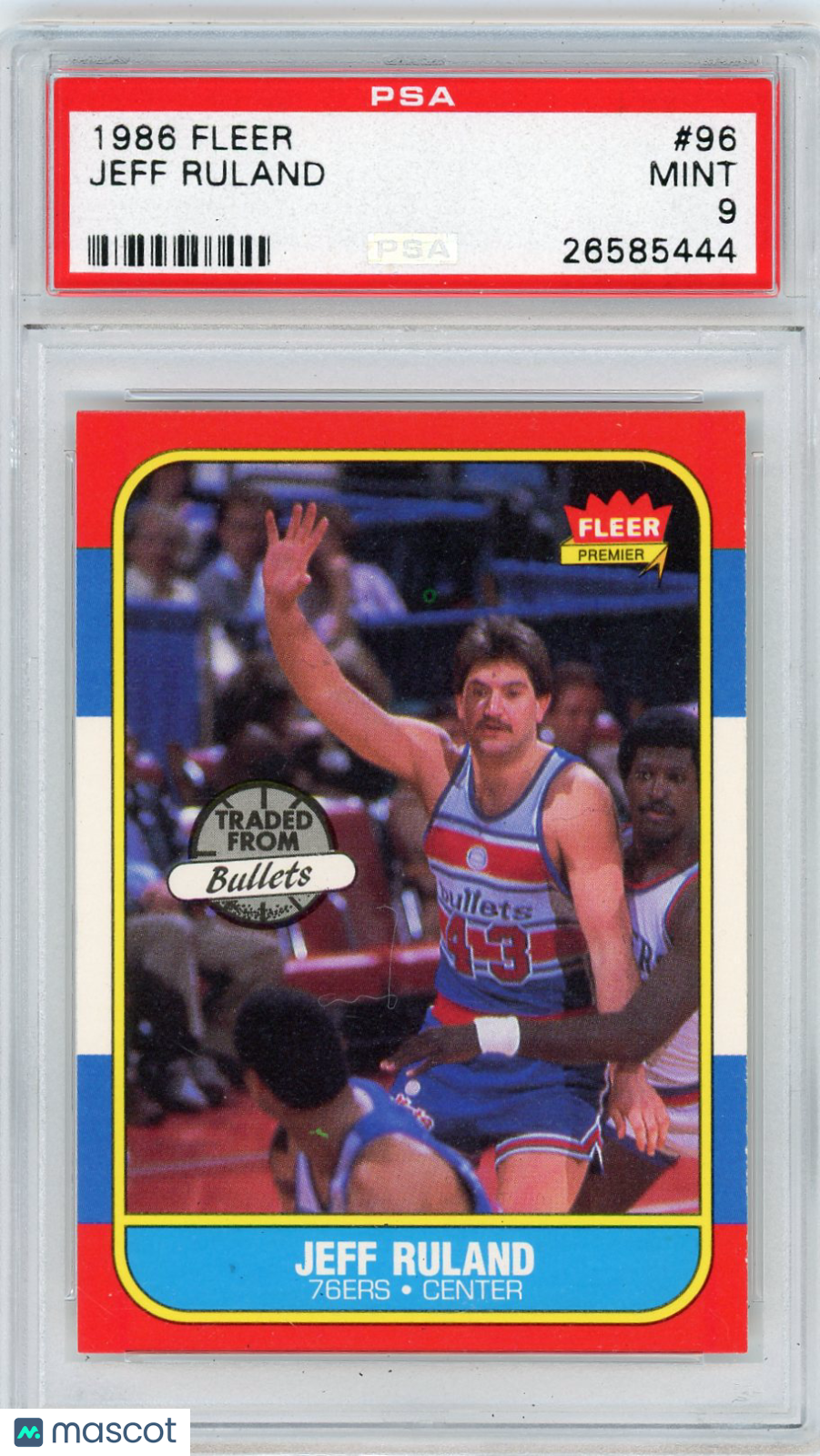 1986 Fleer Jeff Ruland #96 PSA 9