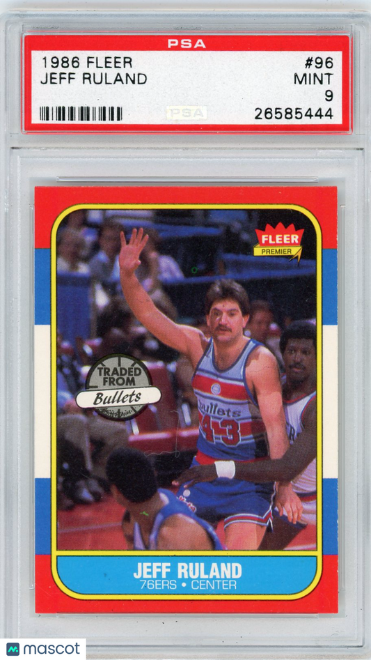 1986 Fleer Jeff Ruland #96 PSA 9