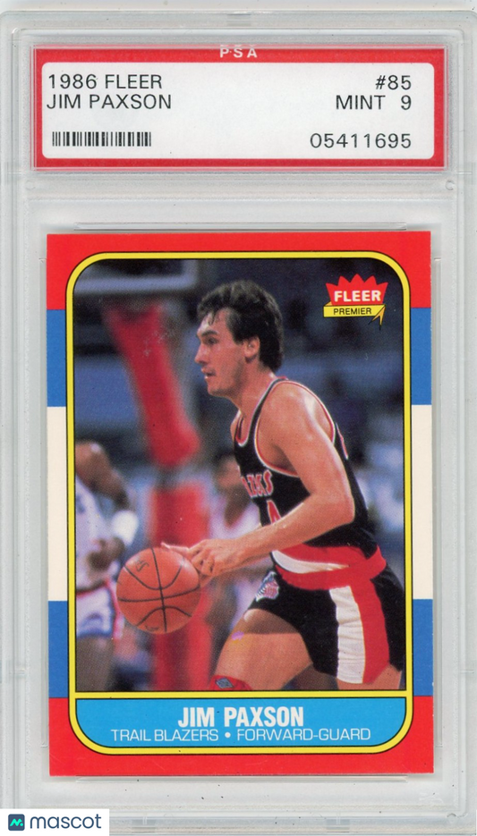 1986 Fleer Jim Paxson #85 PSA 9