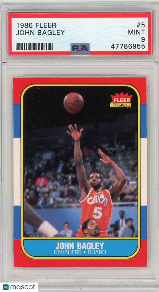 1986 Fleer John Bagley #5 PSA 9