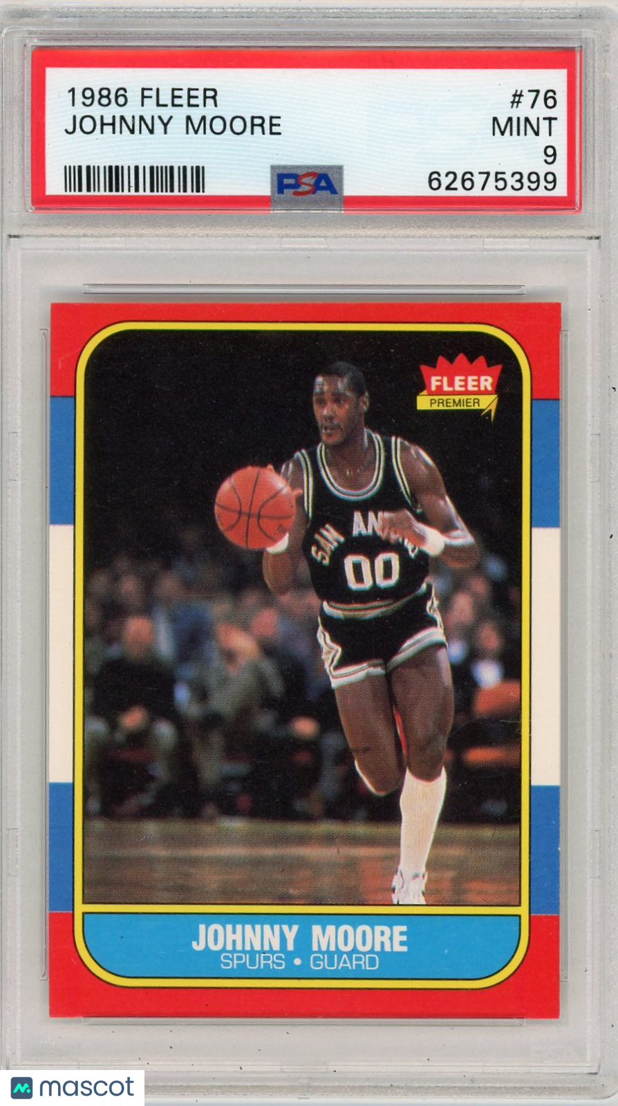 1986 Fleer Johnny Moore #76 PSA 9