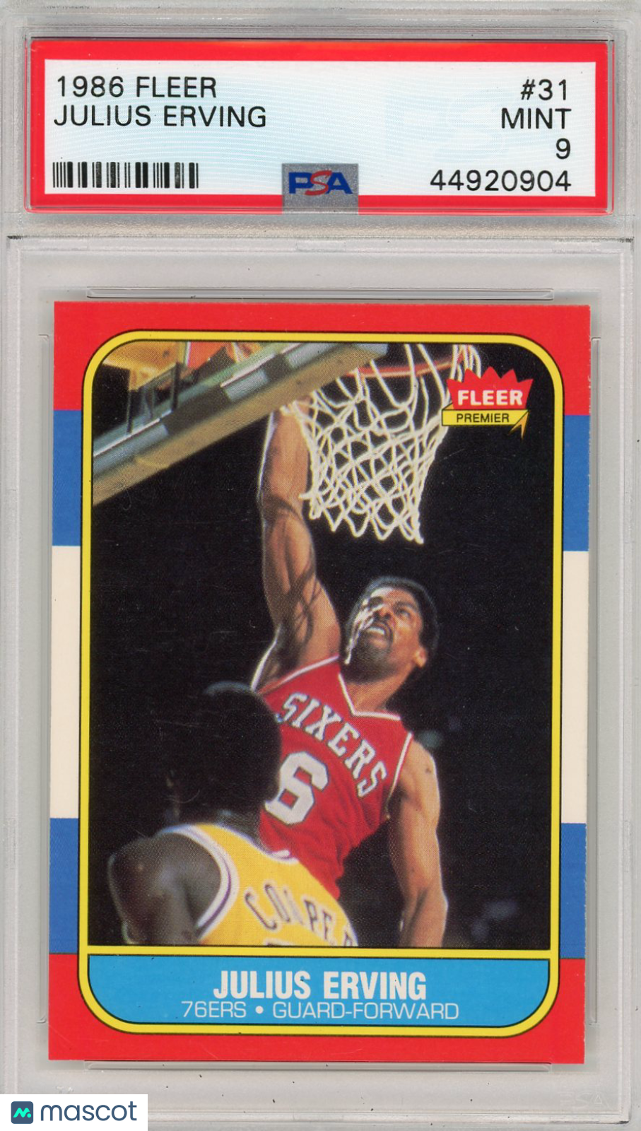 1986 Fleer Julius Erving #31 PSA 9