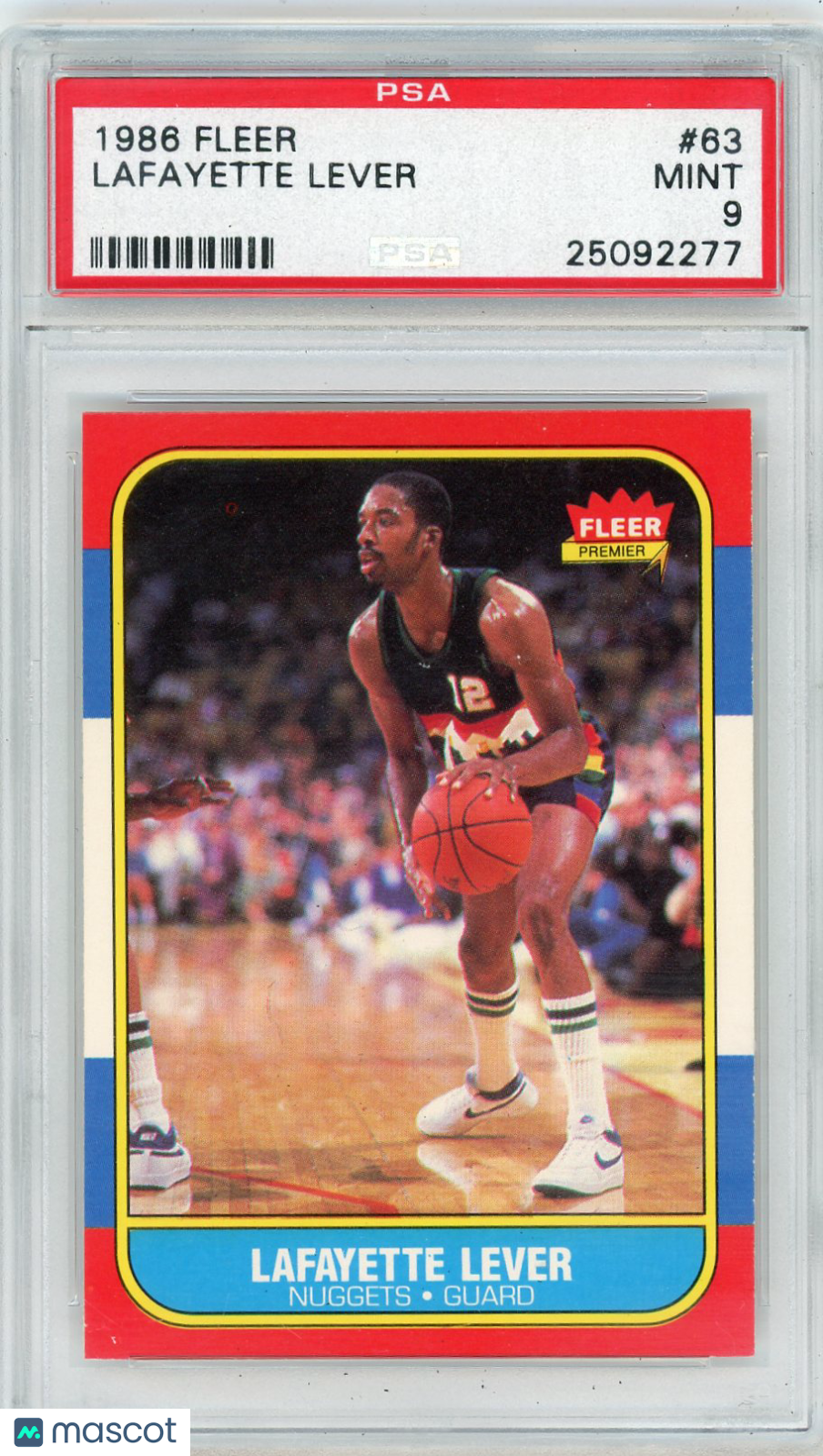 1986 Fleer Lafayette Lever #63 PSA 9