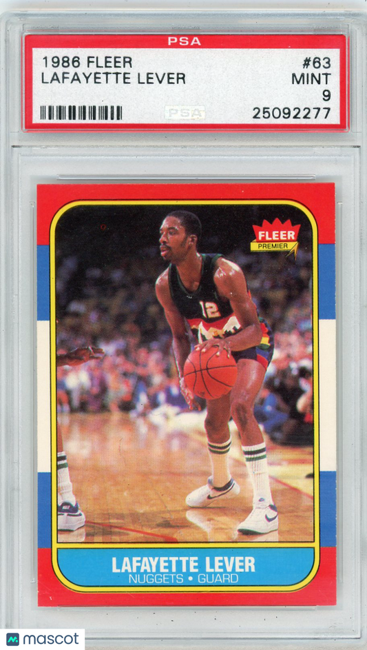 1986 Fleer Lafayette Lever #63 PSA 9