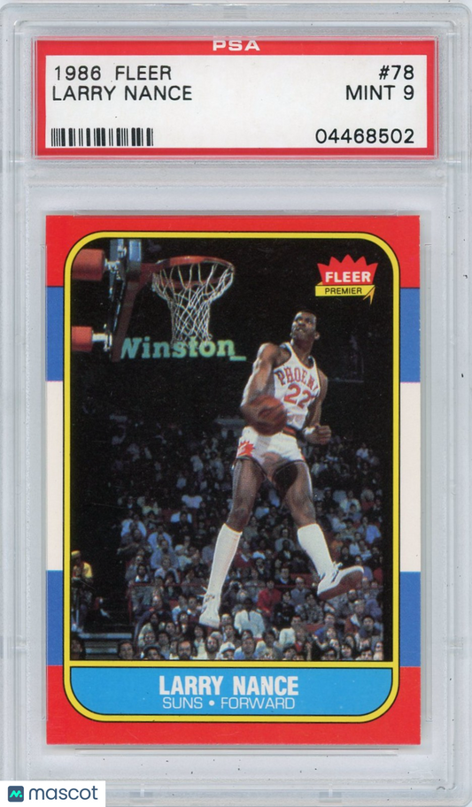 1986 Fleer Larry Nance #78 PSA 9