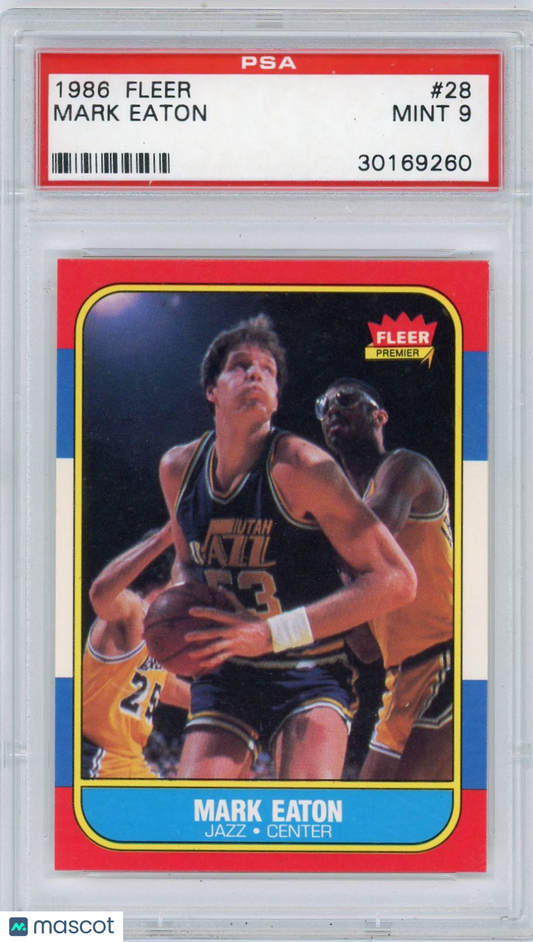 1986 Fleer Mark Eaton #28 PSA 9