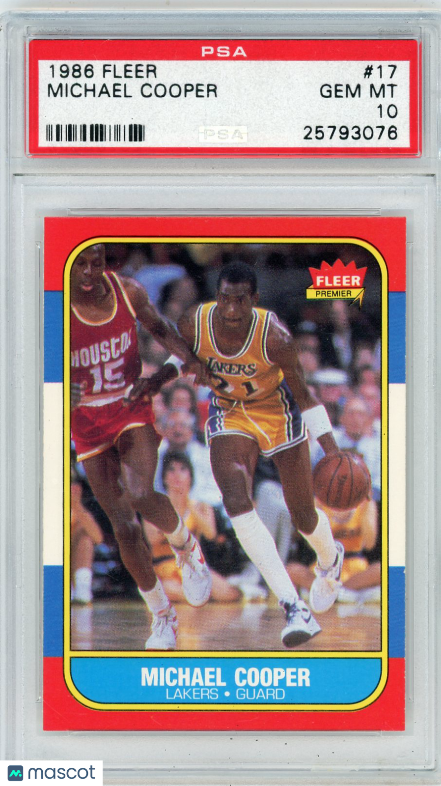1986 Fleer Michael Cooper #17 PSA 10