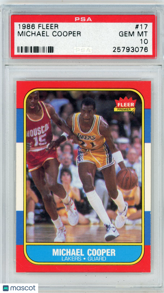1986 Fleer Michael Cooper #17 PSA 10