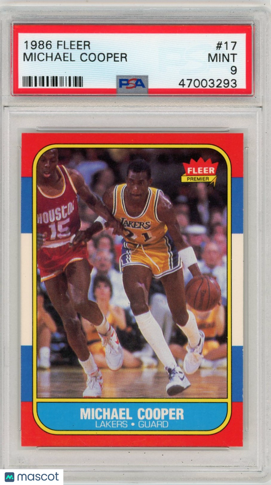 1986 Fleer Michael Cooper #17 PSA 9