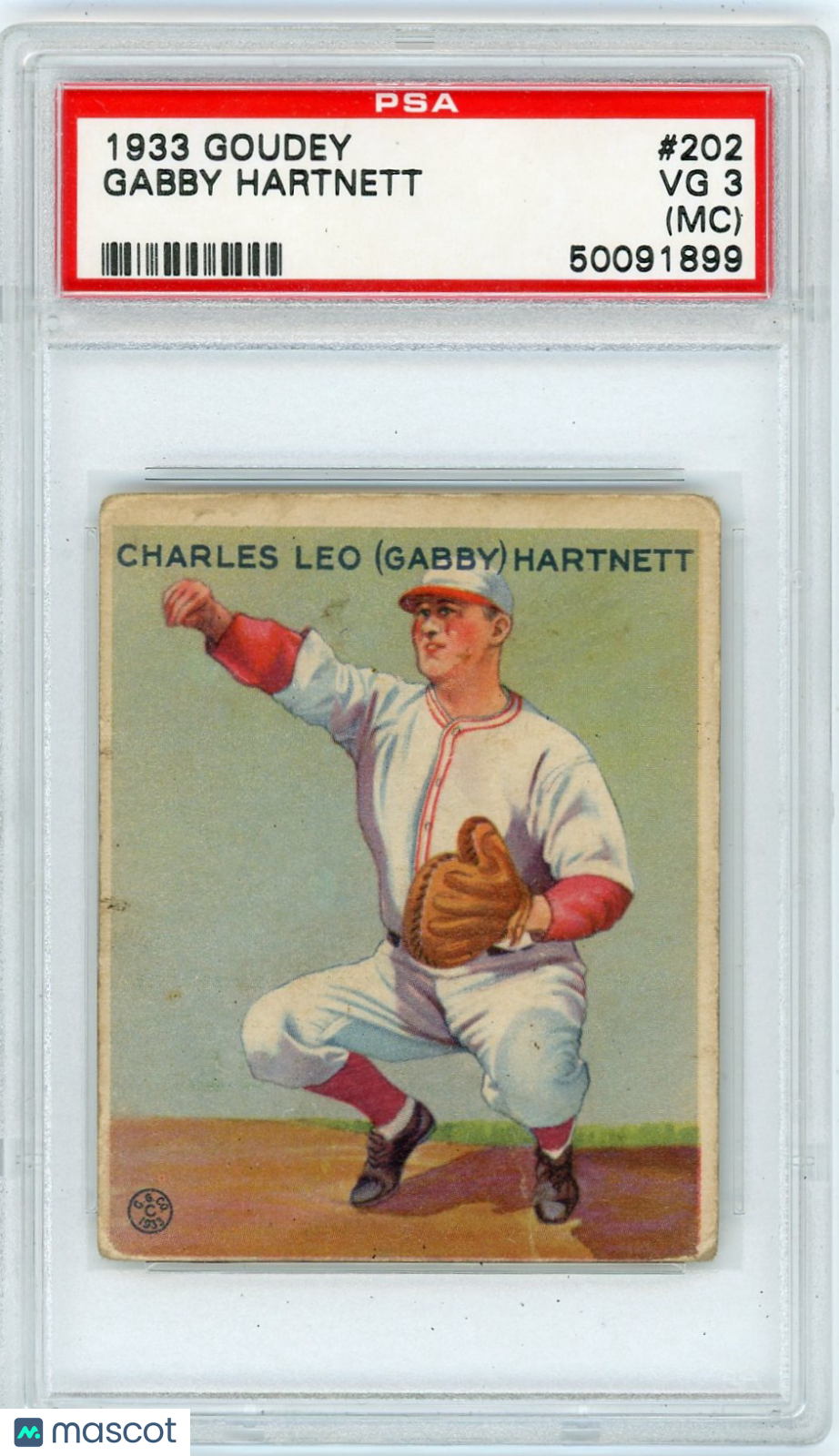 1933 Goudey Gabby Hartnett #202 PSA 3 MC