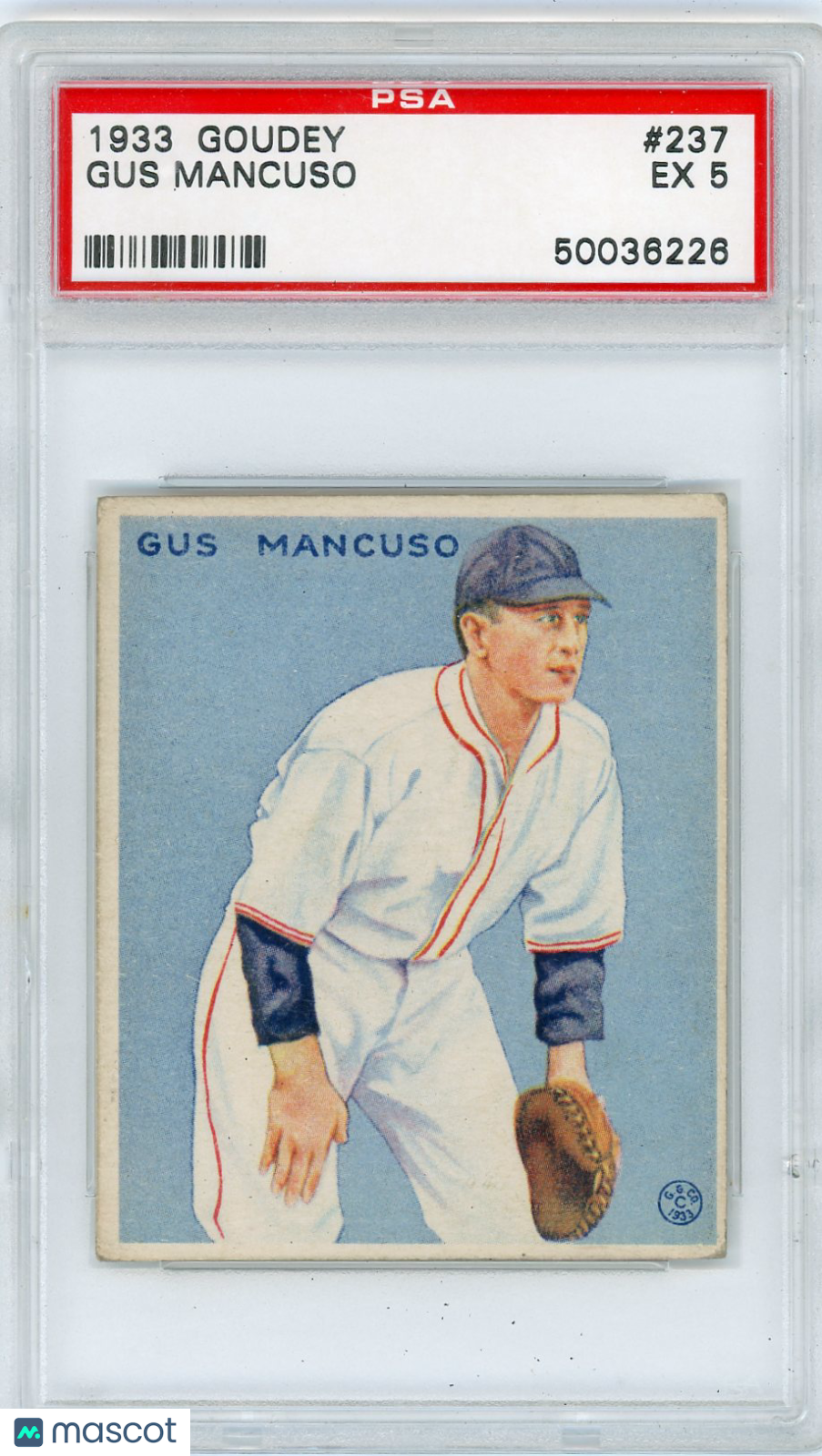 1933 Goudey Gus Mancuso #237 PSA 5