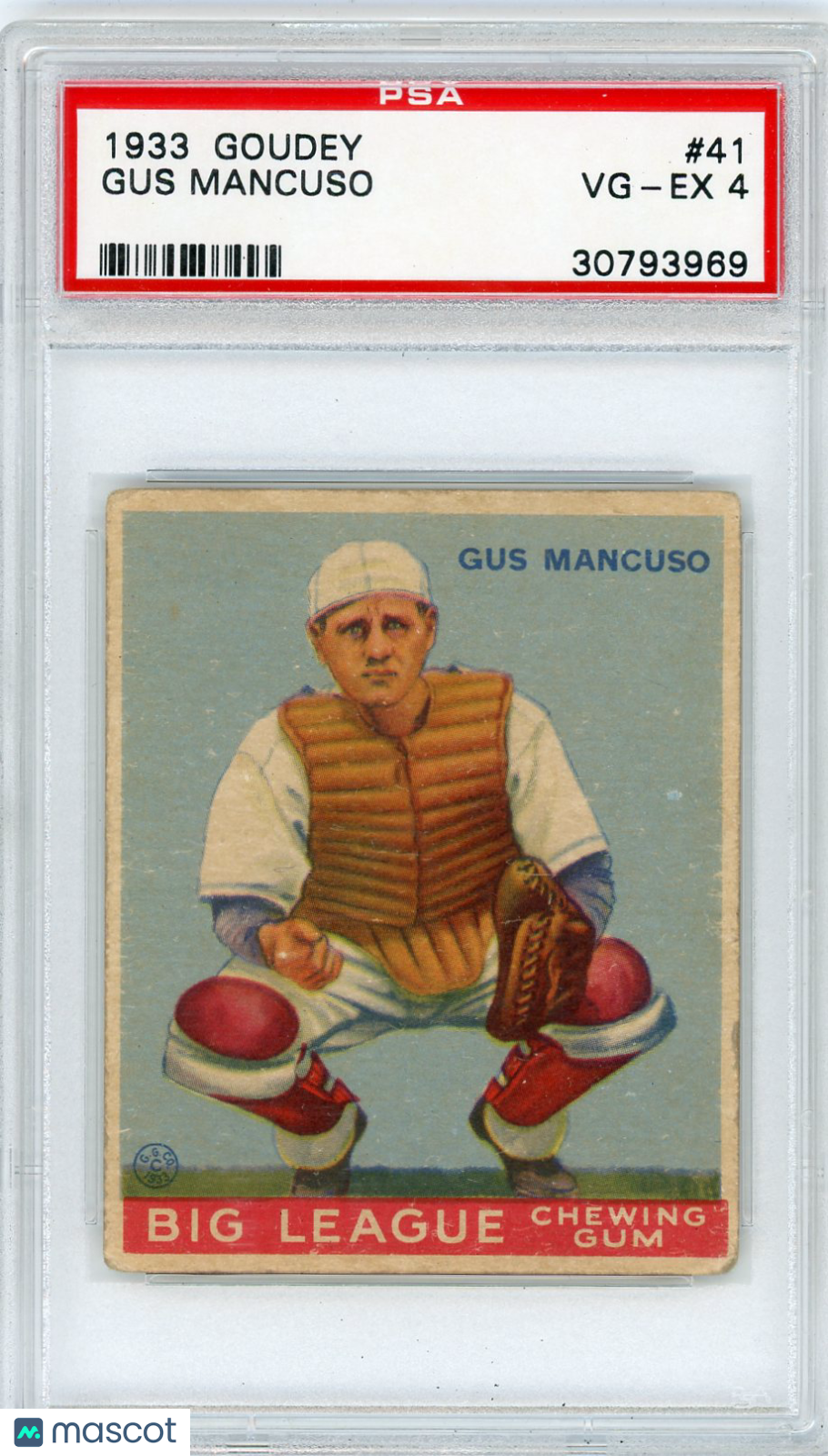 1933 Goudey Gus Mancuso #41 PSA 4