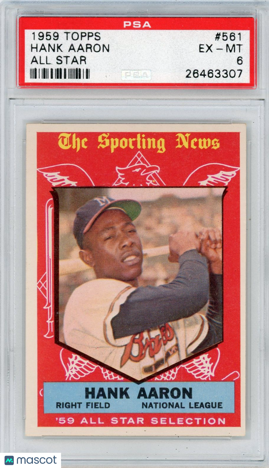 1959 Topps Hank Aaron #561 All Star PSA 6