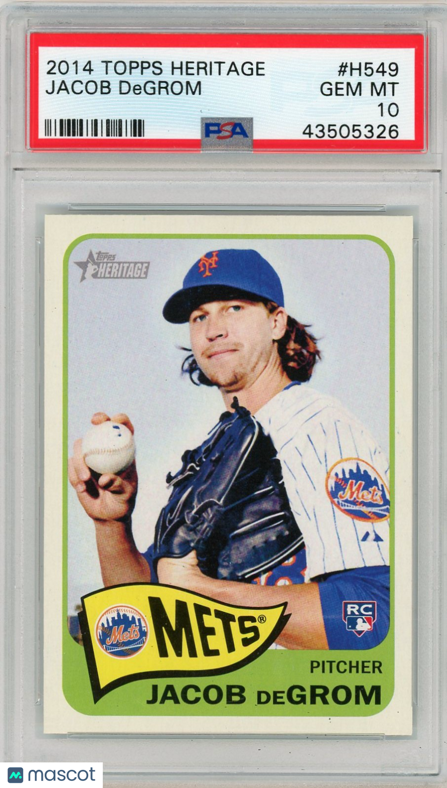 2014 Topps Heritage Jacob Degrom #H549 PSA 10