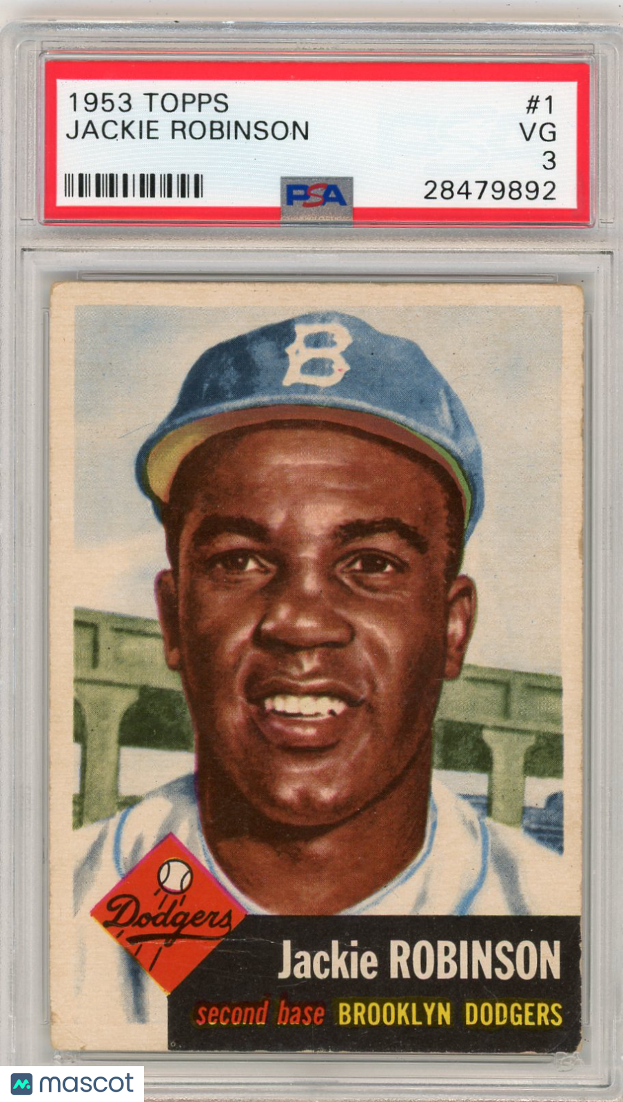 1953 Topps Jackie Robinson #1 PSA 3