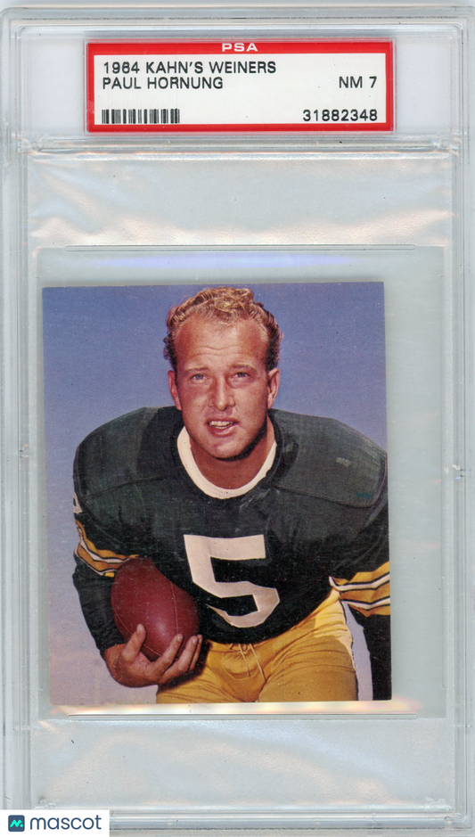 1964 Kahn's Wieners Paul Hornung PSA 7