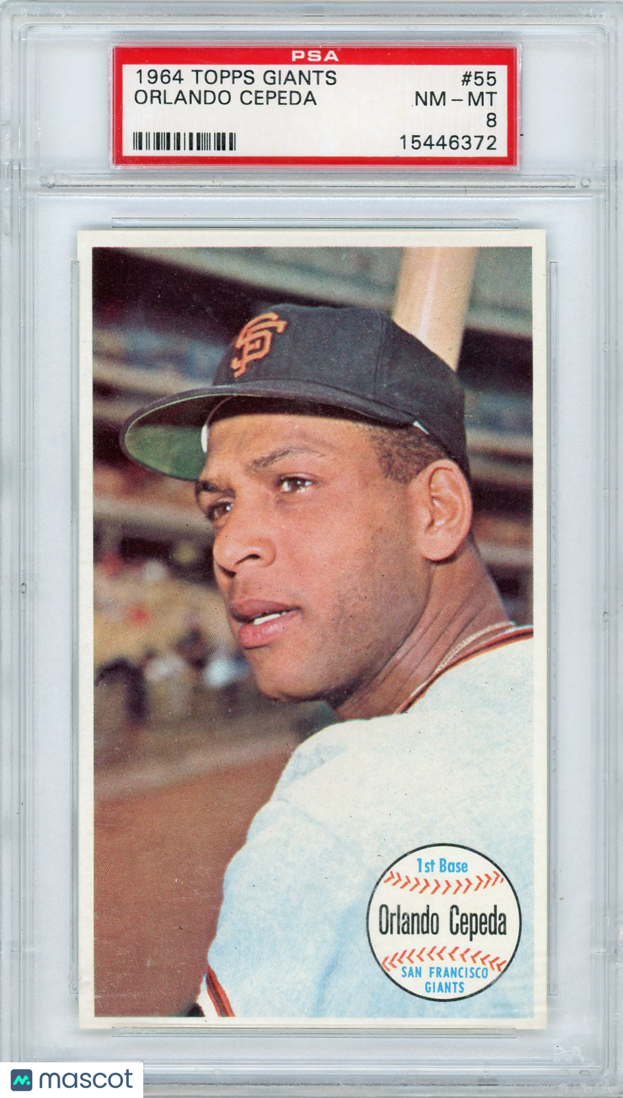 1964 Topps Giants Orlando Cepeda #55 PSA 8