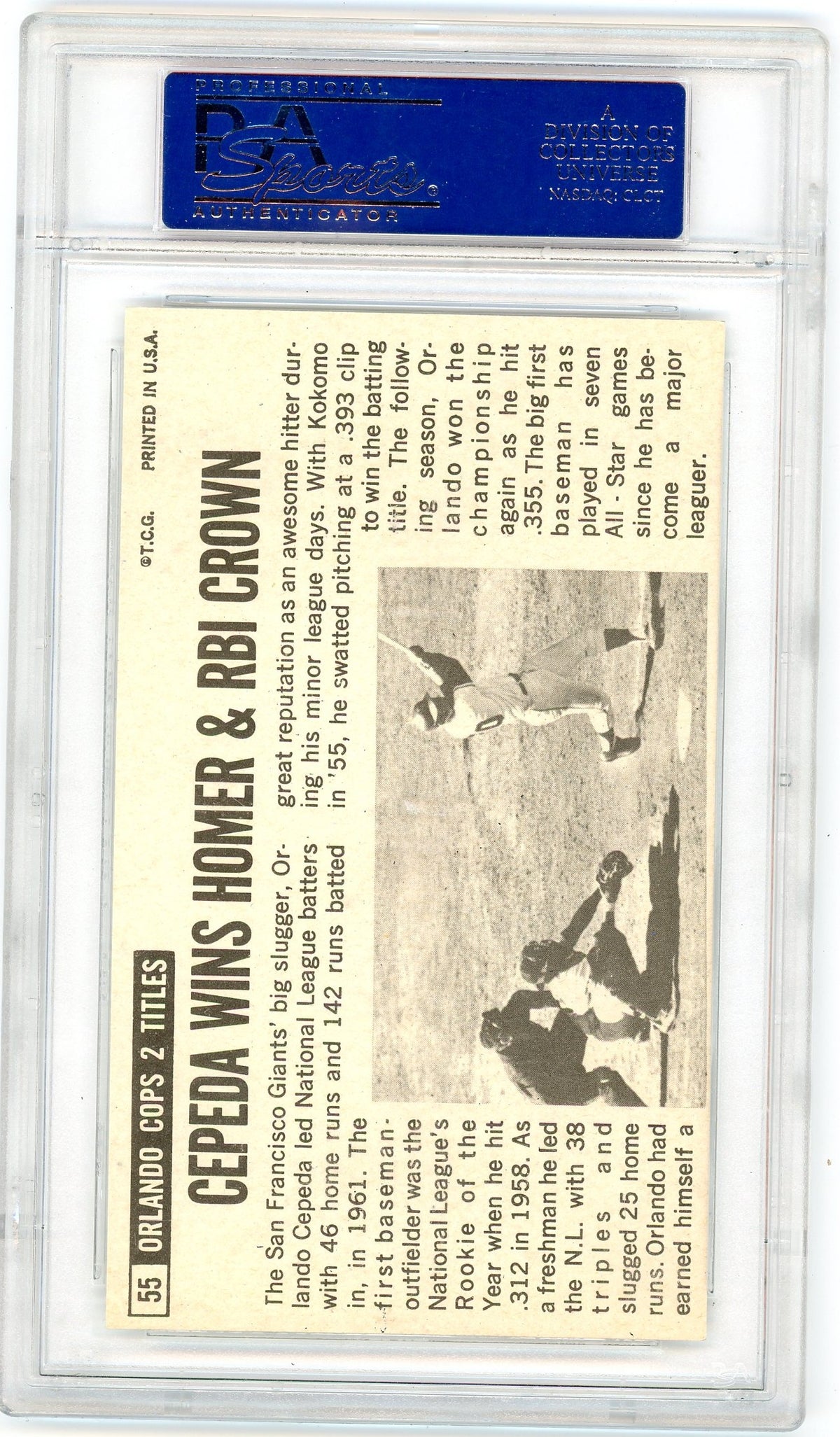 1964 Topps Giants Orlando Cepeda #55 PSA 8